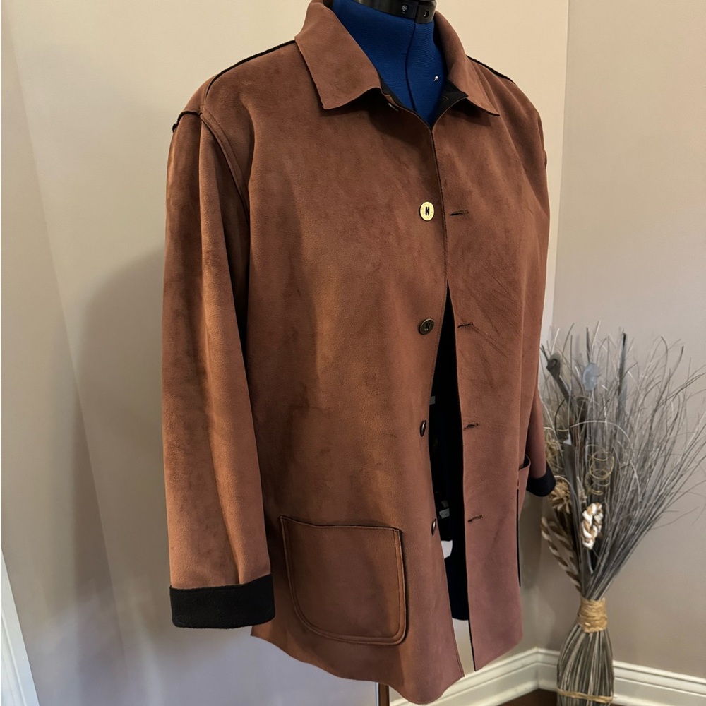 Chico’s size 3 faux suede jacket